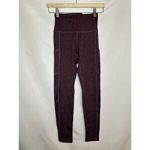 OFFLINE BY AERIE Hugger Hi-Rise Pocket Burgundy Leggings SIZE SMALL NWT